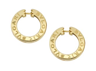 Bulgari diamond hoop earrings, Italian hatton garden