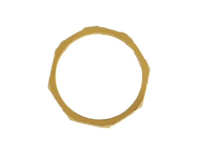 Engraved yellow gold wedding band,  English, 1957.