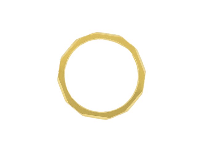 Yellow gold engraved wedding band, English, 1940. hatton garden