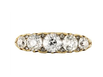 Victorian diamond five stone ring, circa 1900 hatton garden