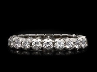 Vintage diamond full eternity band, French, circa 1950