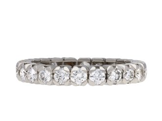 Vintage diamond full eternity band, French, circa 1950