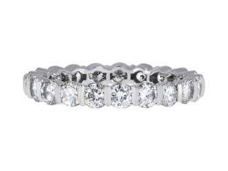 Vintage diamond full eternity ring, French, 1960.