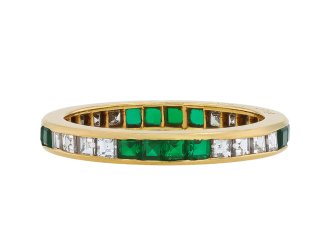 Oscar Heyman emerald and diamond full eternity band hatton garden