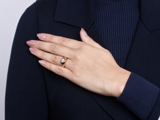 Old mine diamond gypsy ring, circa 1900. hatton garden