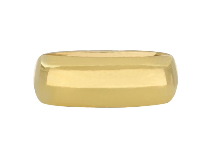 Yellow gold wedding band, English, 1957.