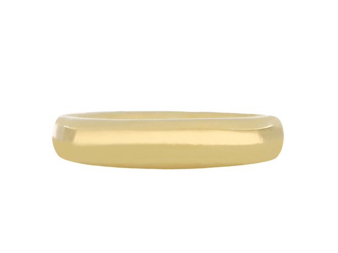 Yellow gold wedding band, English, 1909.