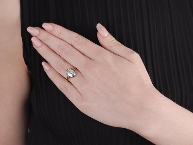 Victorian Diamond Solitaire ring, circa 1880. 