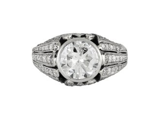 Diamond cluster ring.