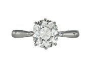 Old mine diamond solitaire ring, circa 1915.
