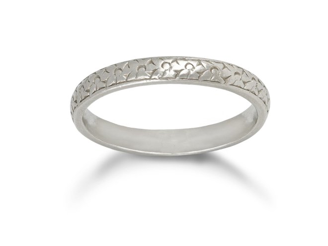Engraved Wedding Band, circa 1920.