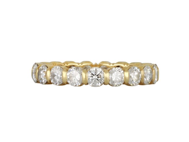 Vintage diamond full eternity ring, French, circa 1960.