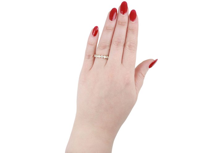 Vintage diamond full eternity ring, French, circa 1960.