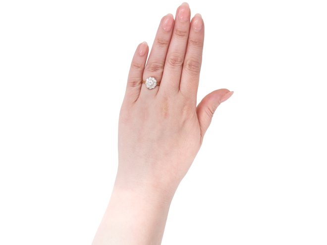 Edwardian diamond coronet cluster ring, circa 1910.