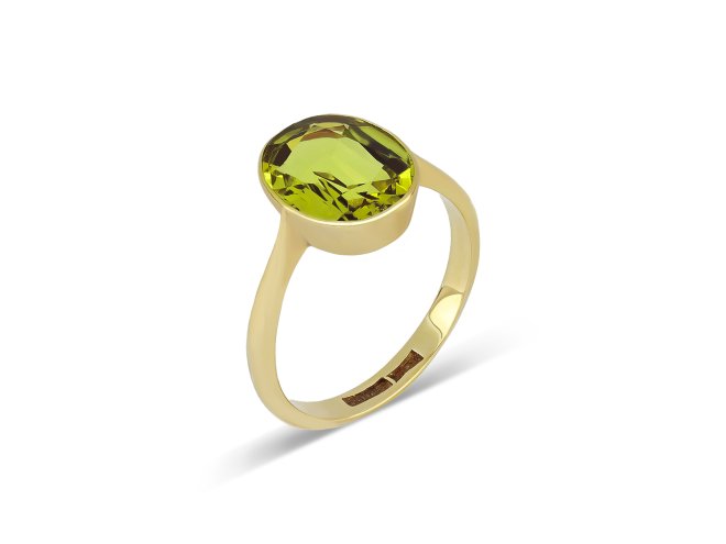 Chrysoberyl solitaire ring, circa 1905. 