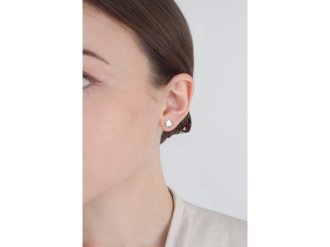 Old cut diamond stud earrings, circa 1910. 