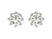 Old cut diamond stud earrings, circa 1910. 