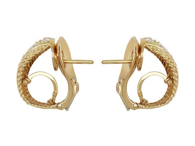 Van Cleef & Arpels diamond earrings, French, circa 1970.