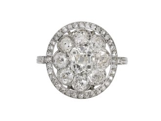 Diamond cluster ring, circa 1915.