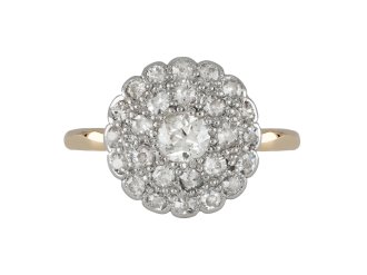 Edwardian diamond cluster ring, circa 1910.