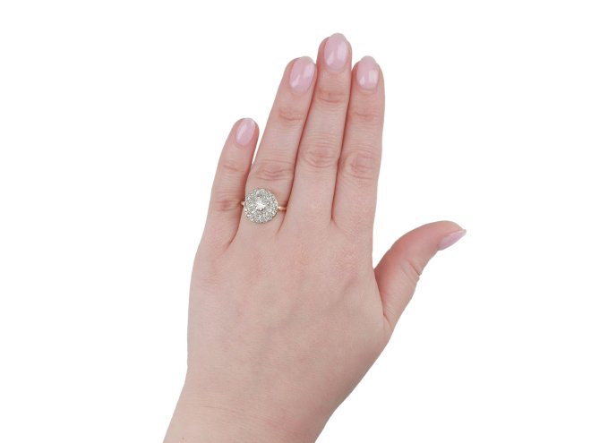 Edwardian diamond cluster ring, circa 1910.