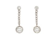 Edwardian diamond drop earrings.
