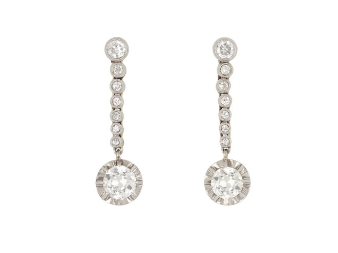 Edwardian diamond drop earrings.