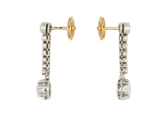Edwardian diamond drop earrings.