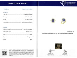 Edwardian Ceylon sapphire and diamond coronet cluster ring, circa 1910.