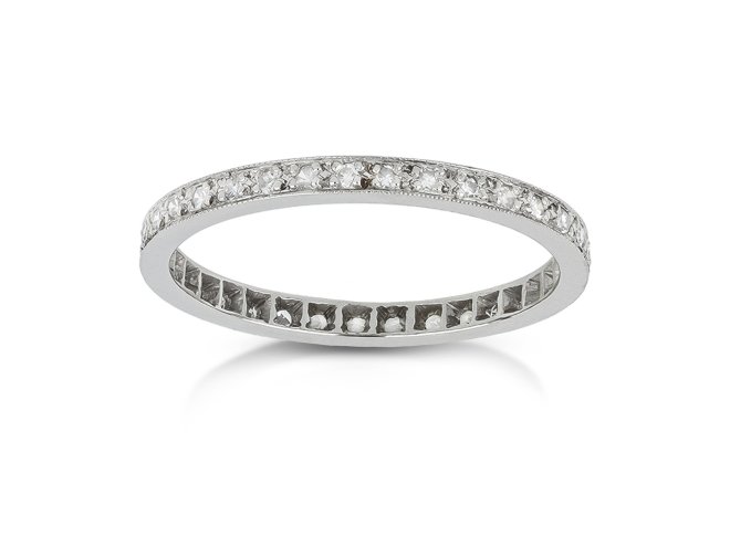 Diamond full eternity ring, circa 1920