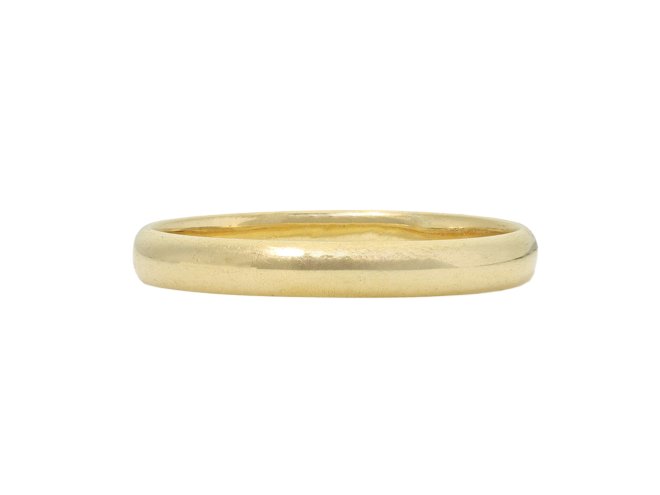 Yellow gold wedding band, circa 1950.