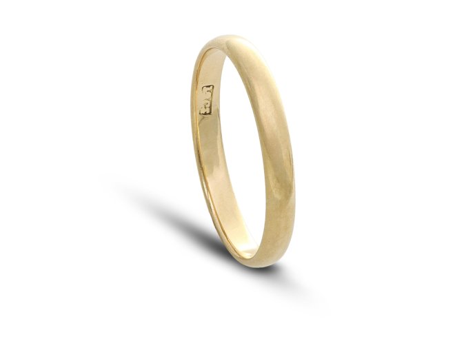 Yellow gold wedding band, circa 1950.