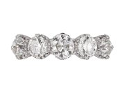 Edwardian diamond five stone ring, circa 1910