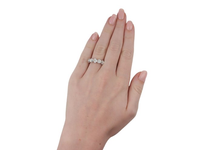 Edwardian diamond five stone ring, circa 1910