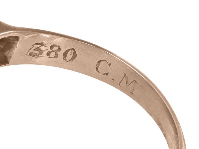 Diamond coronet cluster ring, circa 1910. 