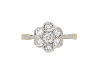 Diamond coronet cluster, circa 1940.