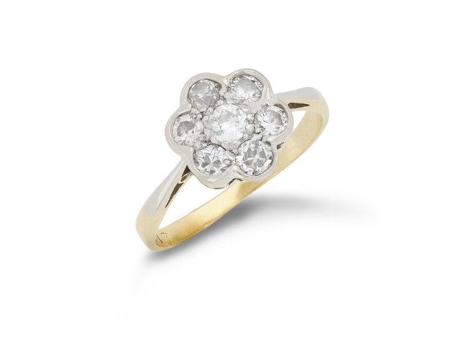 Diamond coronet cluster, circa 1940.