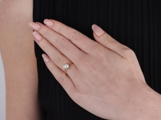 Old mine diamond solitaire ring, circa 1910. 