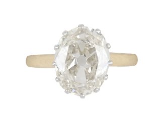 Old mine diamond solitaire ring, circa 1905.