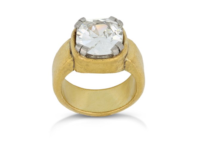 Suzanne Belperron old mine diamond ring, French, 1970 1974.