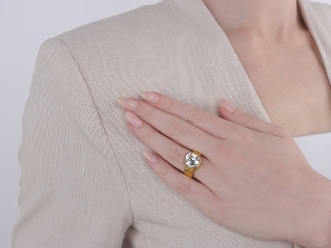 Suzanne Belperron old mine diamond ring, French, 1970 1974.