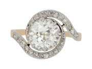 Edwardian diamond tourbillon ring, circa 1905. 