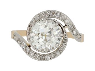 Edwardian diamond tourbillon ring, circa 1905. 