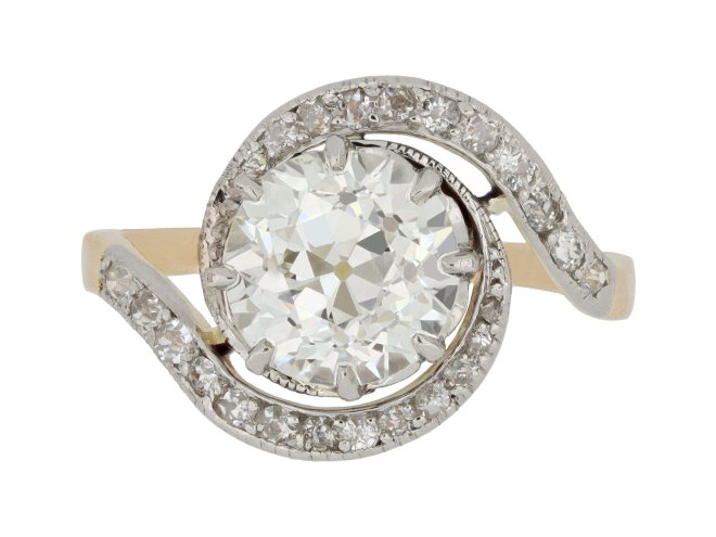 Edwardian diamond tourbillon ring, circa 1905. 