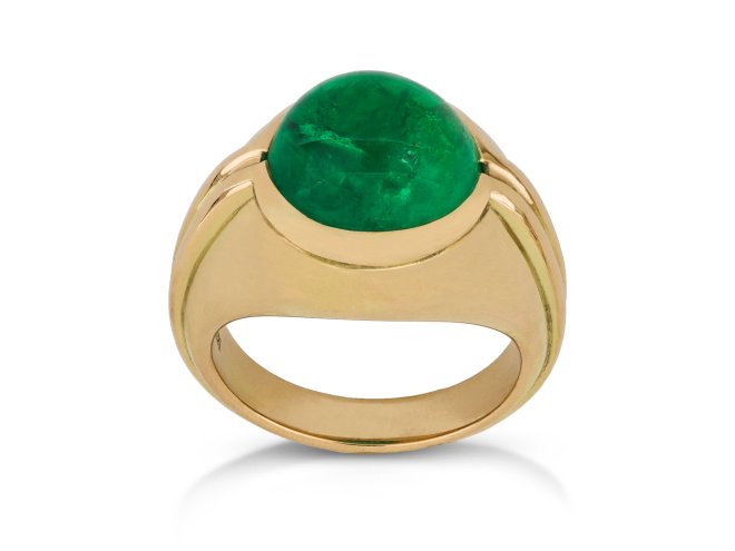 Bulgari Colombian emerald ring, circa 1970.