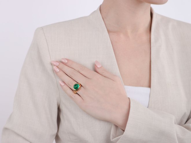 Bulgari Colombian emerald ring, circa 1970.