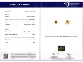 Burmese Ruby and diamond coronet cluster ring, circa 1890.