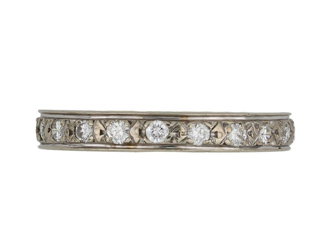 Diamond eternity ring, French, circa 1935.