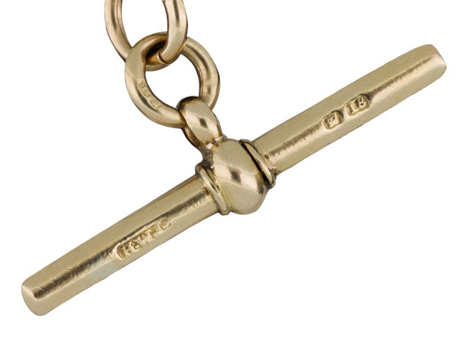 Gold Albert chain by Henry Williamson, English, circa 1890.