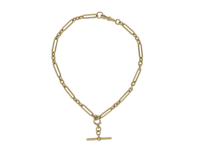 Gold Albert chain by Henry Williamson, English, circa 1890.